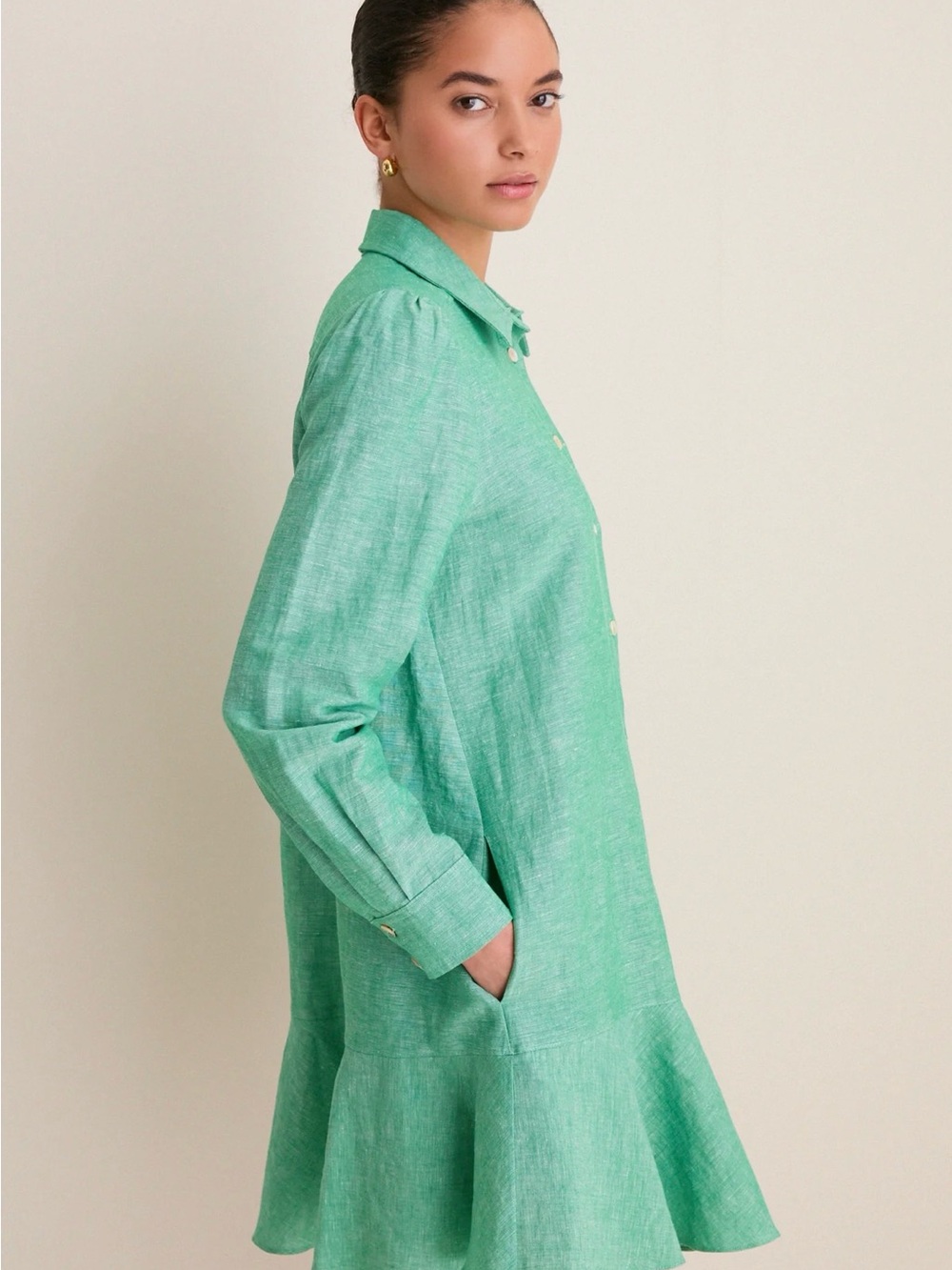 Tuckernuck Sea Green Callahan Shirt Dress XS - Picture 3 of 8